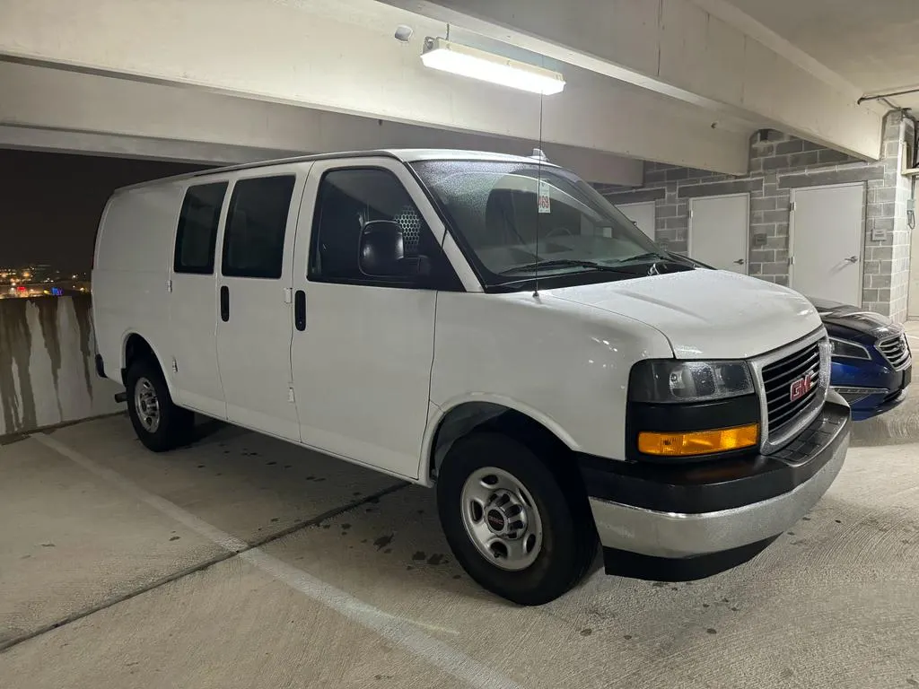E Cleaning service van on a residential job